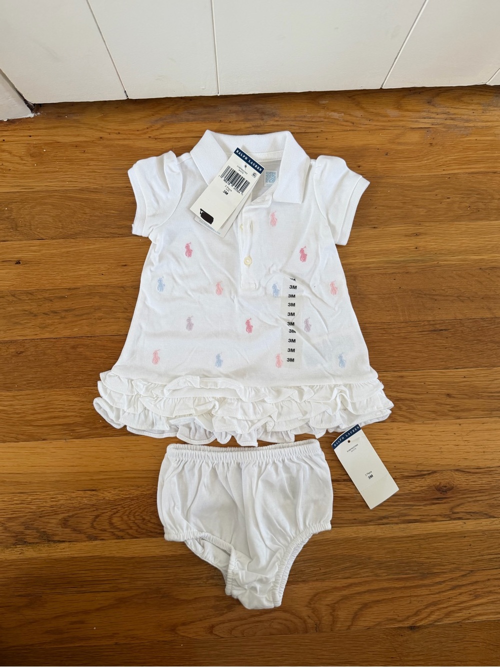 Ralph Lauren Baby Girl Polo Dress & Bloomers Set | NWT | 3M